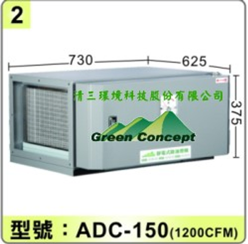 清三環境科技股份有限公司 一般油煙靜電機可處理風速9.5M/sec