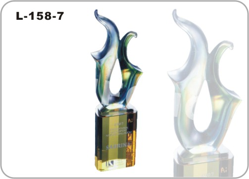 琉璃水晶水晶木質獎牌運動獎盃