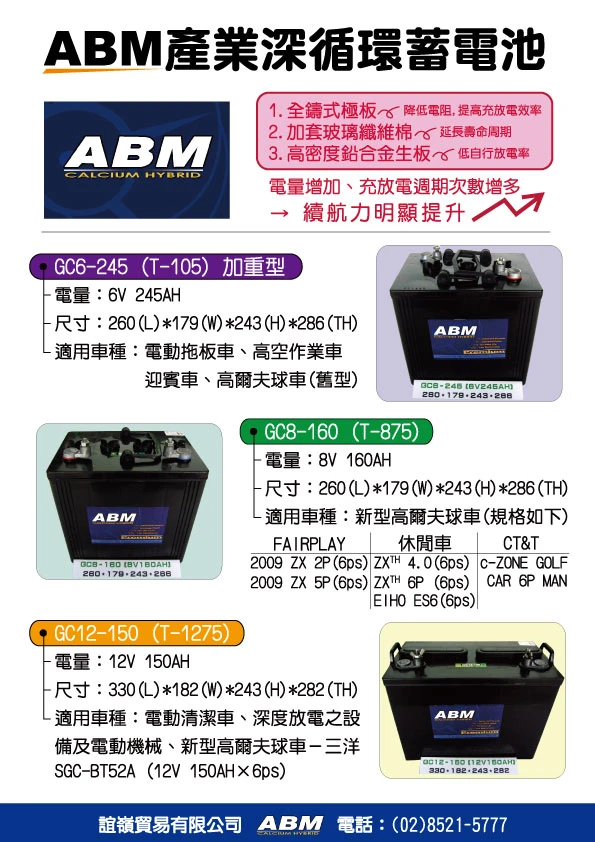 ABM產業深循環蓄電池